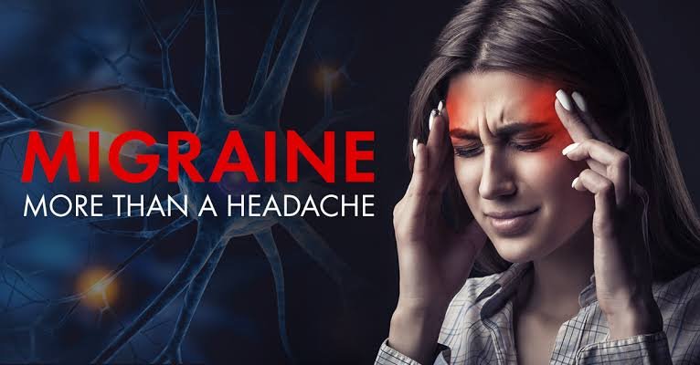 Common migraine symptoms including headache and sensitivity to light